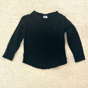 Zara Girls Long Sleeve Black Top Size 7
